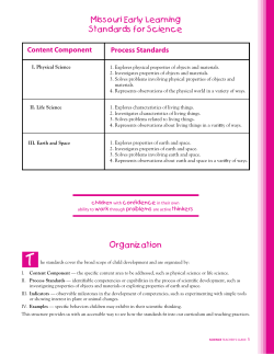 Early Learning Standards for Science
