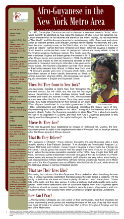 Afro-Guyanese in the New York Metro Area