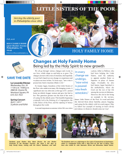 Fall 2016 Newsletter - Little Sisters of the Poor Philadelphia