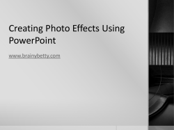 Creating Photo Effects Using PowerPoint