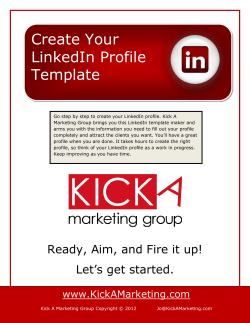 Create Your LinkedIn Profile Template