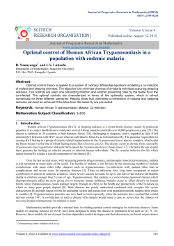 Optimal control of Human African Trypanosomiasis in a population