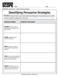 identifying Persuasive Strategies
