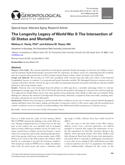 The Longevity Legacy of World War II: The
