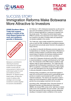 Immigration Reforms Make Botswana More Attractive to Investors