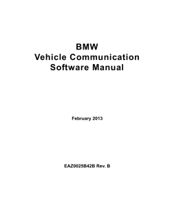 BMW Vehicle Communication Software Manual - Snap-on