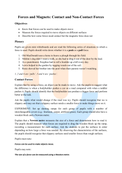Forces and Magnets: Contact and Non-Contact Forces