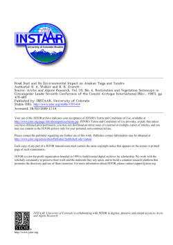 Road Dust and Its Environmental Impact on Alaskan Taiga and