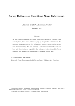 Survey Evidence on Conditional Norm Enforcement