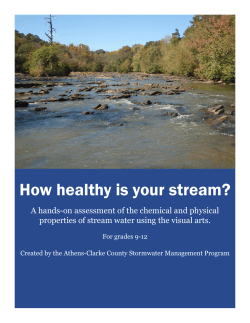 How healthy is your stream? - Athens