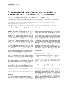 Environmental and physiological controls over oxygen and carbon