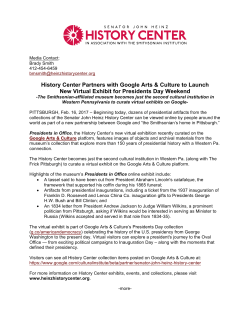 press release - Senator John Heinz History Center