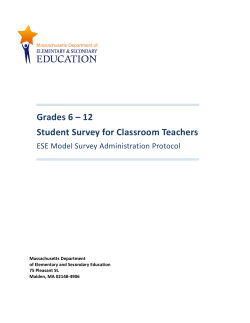 Grades 6-12 Admin Protocol - Massachusetts Department of