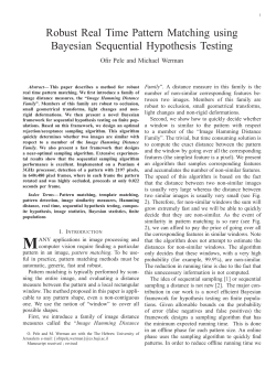 Robust Real Time Pattern Matching using Bayesian Sequential