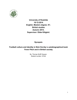 University of Roskilde 18122014 English, Masters degree. K1