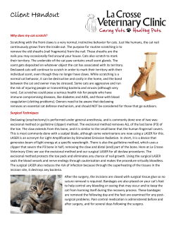 Client Handout - La Crosse Veterinary Clinic