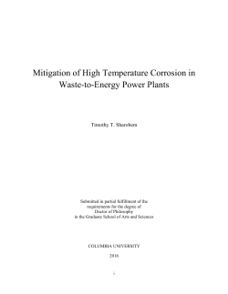 Mitigation of High Temperature Corrosion in Waste-to