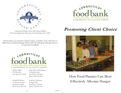 Promoting Client Choice - Hunger Center