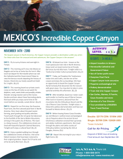 FLYER - Mexico`s Incredible Copper Canyon