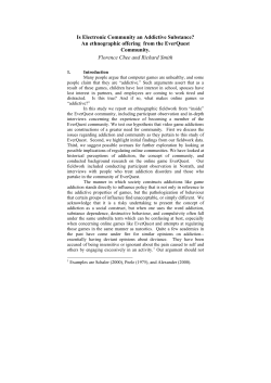 Is Electronic Community an Addictive Substance?