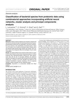 Classification of bacterial species from proteomic data using