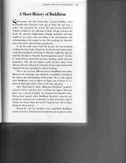 A Short History of Buddhism - SGI