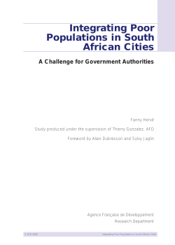 Integrating Poor Populations in South African Cities