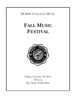 fall music festival - Dordt College Homepages