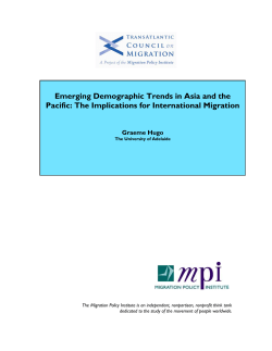 Emerging Demographic Trends in Asia and the Pacific