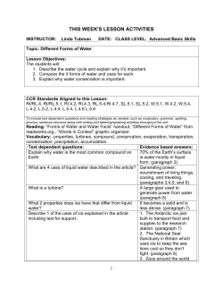 Forms of Water - Nevada Adult Education
