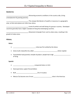 Ch. 9 Spatial Inequality in Mexico Study Guide