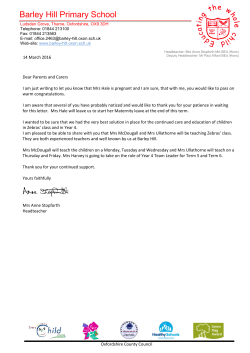 Mrs Hale - Barley Hill Primary School