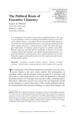 The Political Roots of Executive Clemency - CiteSeerX