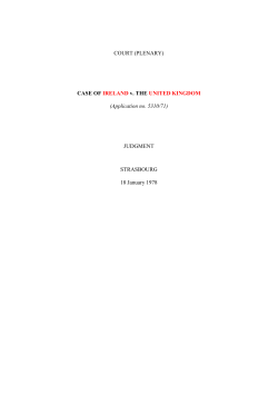 COURT (PLENARY) CASE OF IRELAND v. THE UNITED KINGDOM