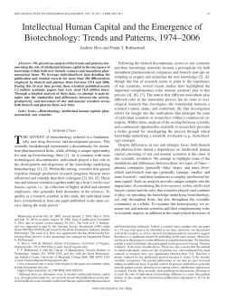 Intellectual Human Capital and the Emergence of Biotechnology
