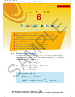 Financial arithmetic - Cambridge University Press