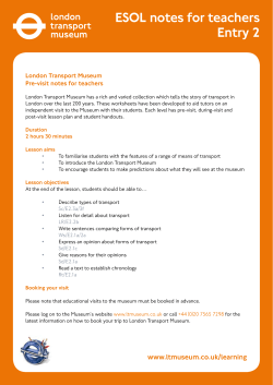 ESOL notes for teachers Entry 2