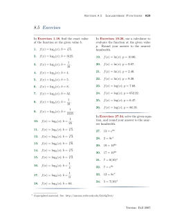 Exercises with Solutions