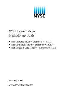 NYSE Sector Index Methodology