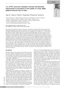 Use of PFU protozoan community structural and