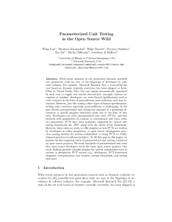 Parameterized Unit Testing in the Open Source Wild