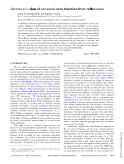 Inverse solution of ear-canal area function from