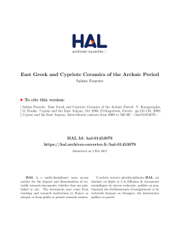East Greek and Cypriote Ceramics of the Archaic Period