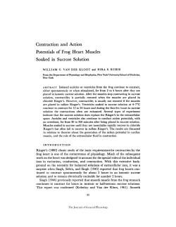 Contraction and Action Potentials of Frog Heart