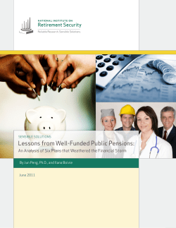 Lessons from Well-Funded Public Pensions