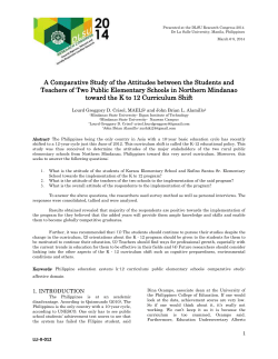 A Comparative Study of the Attitudes between the Students