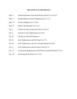 THE EPISTLE TO THE ROMANS - Abilene Christian University