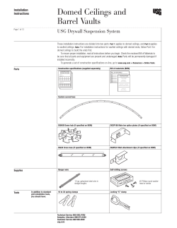 USG Drywall Suspension System Domed Ceilings and Barrel Vaults