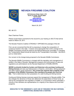 Nevada Firearms Coalition Testimony by Don Turner, President