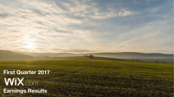 First Quarter 2017 Earnings Results